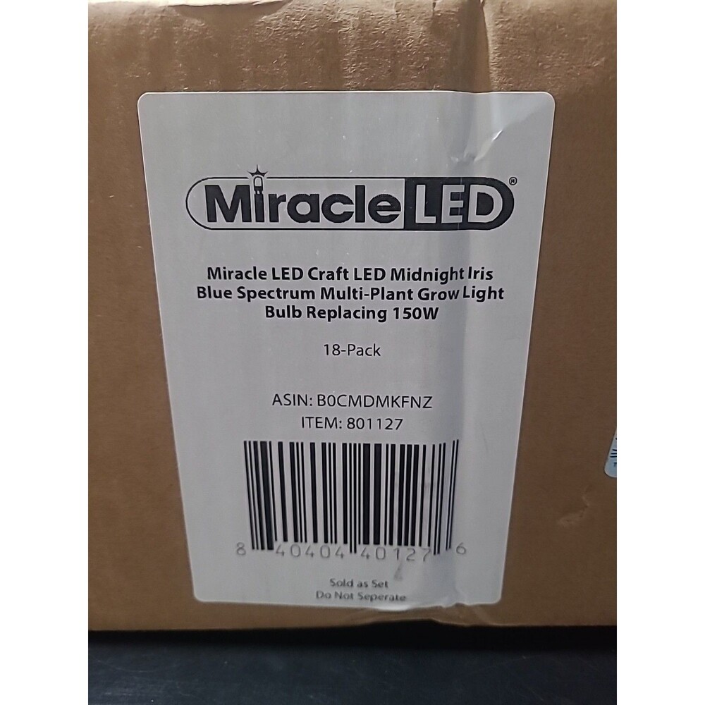 Miracle Led Commercial Hydroponic Ultra Grow Lite - Replaces Up To 150w -18 pack